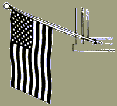 U.S. Flag In Horizontal At An Angle