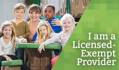 I am a Licensed-Exempt Provider button