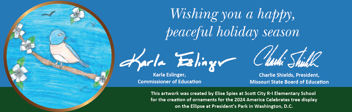 DESE Holiday Card- Wishing you a happy, peaceful holiday season. 