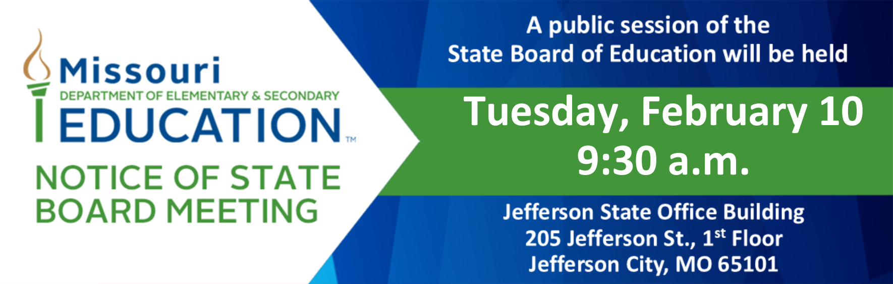 Notice of State Board Meeting - February 10, 2026