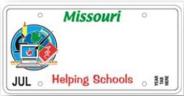 Helping Schools License Plate