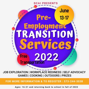 Pre-Employment Transition Services 2022 - June 13-17, 2022