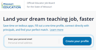 Missouri Educator Job Board Homepage Image 